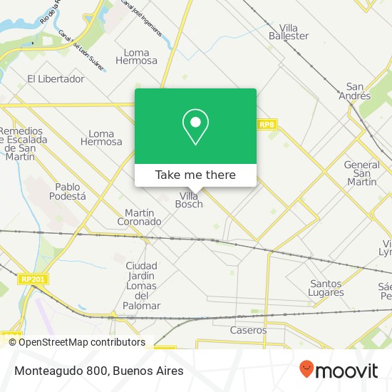 Monteagudo 800 map