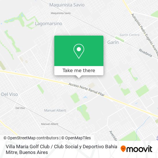 Villa María Golf Club / Club Social y Deportivo Bahía Mitre map