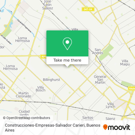 Construcciones-Empresas-Salvador Carieri map