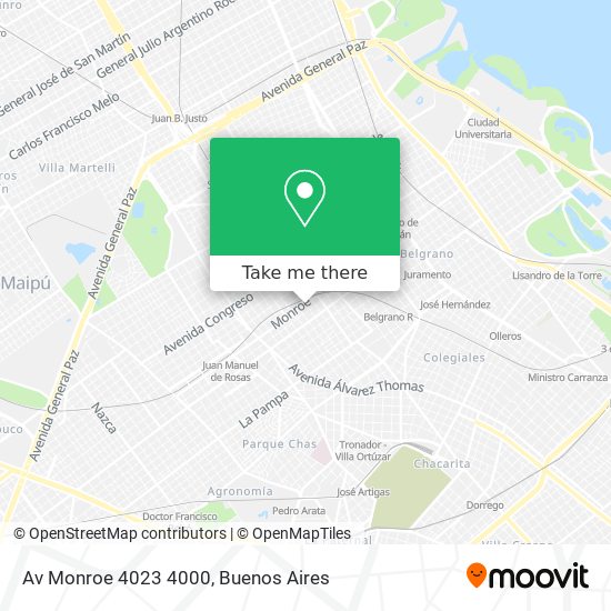 Av  Monroe 4023 4000 map