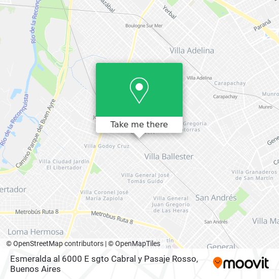Esmeralda al 6000 E sgto  Cabral y Pasaje Rosso map
