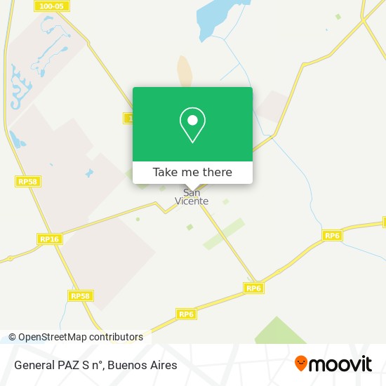 General PAZ S n° map