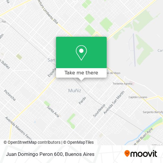 Juan Domingo Peron  600 map