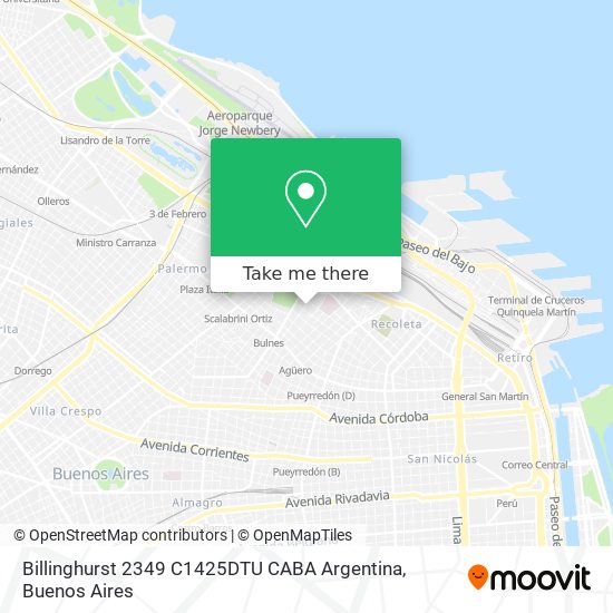 Billinghurst 2349  C1425DTU CABA  Argentina map