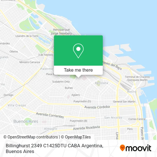 Billinghurst 2349  C1425DTU CABA  Argentina map