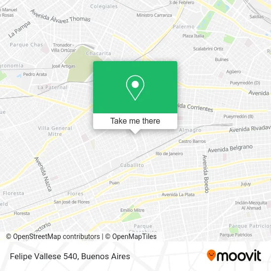 Felipe Vallese 540 map