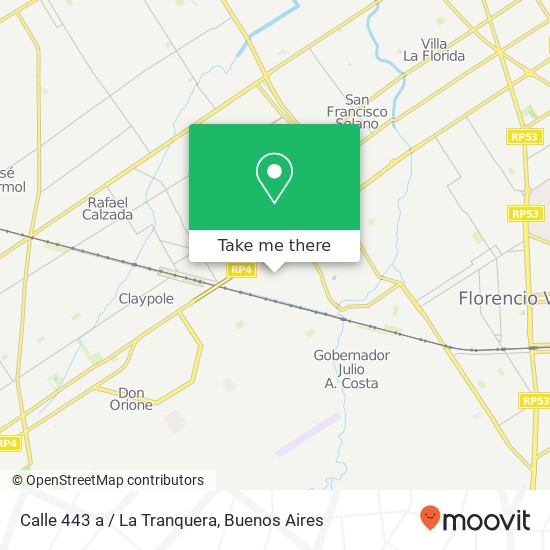 Calle 443 a / La Tranquera map