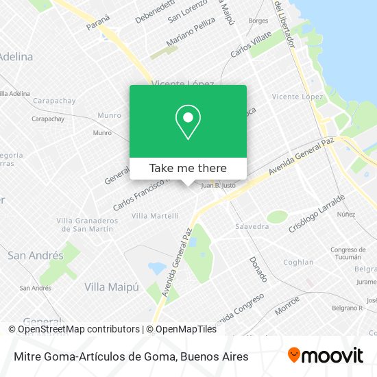 Mapa de Mitre Goma-Artículos de Goma