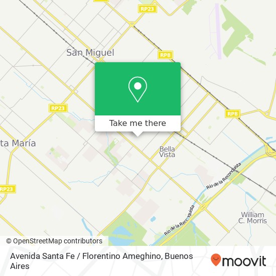 Mapa de Avenida Santa Fe / Florentino Ameghino