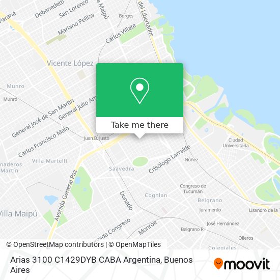 Arias 3100  C1429DYB CABA  Argentina map