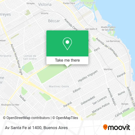 Av Santa Fe al 1400 map