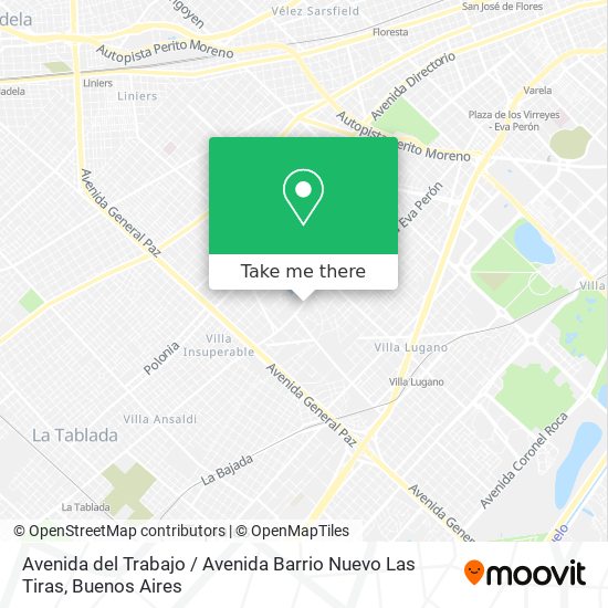 Avenida del Trabajo / Avenida Barrio Nuevo Las Tiras map