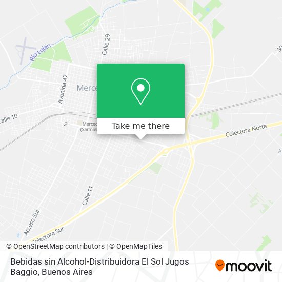 Bebidas sin Alcohol-Distribuidora El Sol Jugos Baggio map