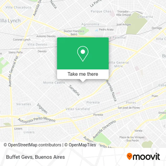 Mapa de Buffet Gevs