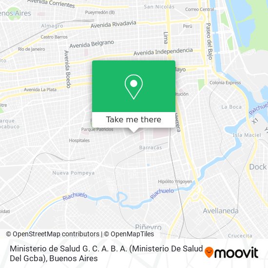 Mapa de Ministerio de Salud G. C. A. B. A. (Ministerio De Salud Del Gcba)