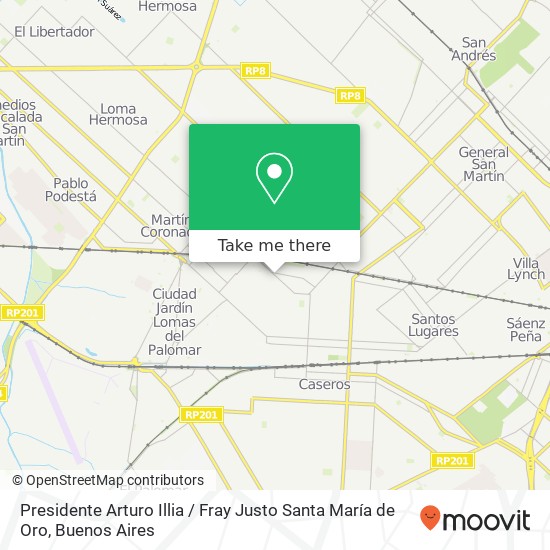 Presidente Arturo Illia / Fray Justo Santa María de Oro map