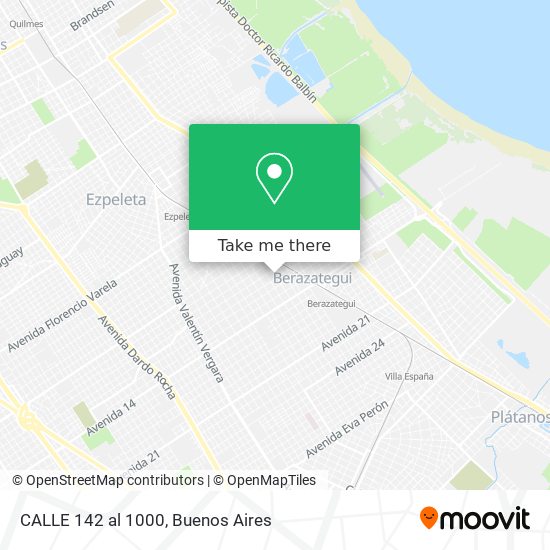 CALLE 142 al 1000 map