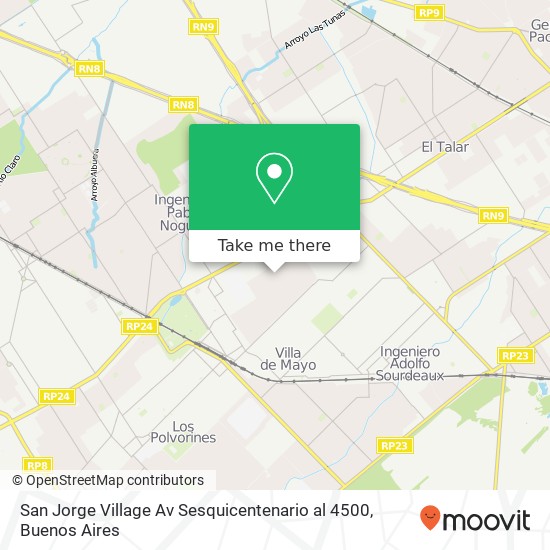 Mapa de San Jorge Village   Av  Sesquicentenario al 4500