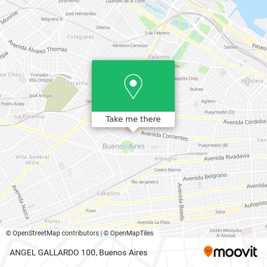 ANGEL GALLARDO 100 map