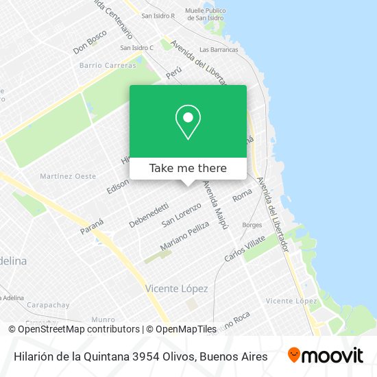 Hilarión de la Quintana 3954  Olivos map