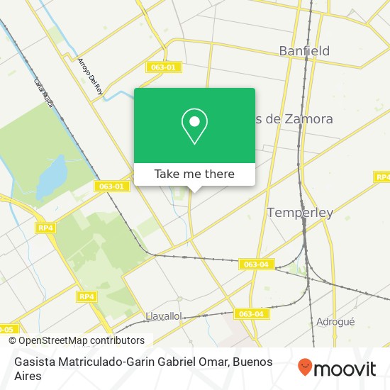 Mapa de Gasista Matriculado-Garin Gabriel Omar