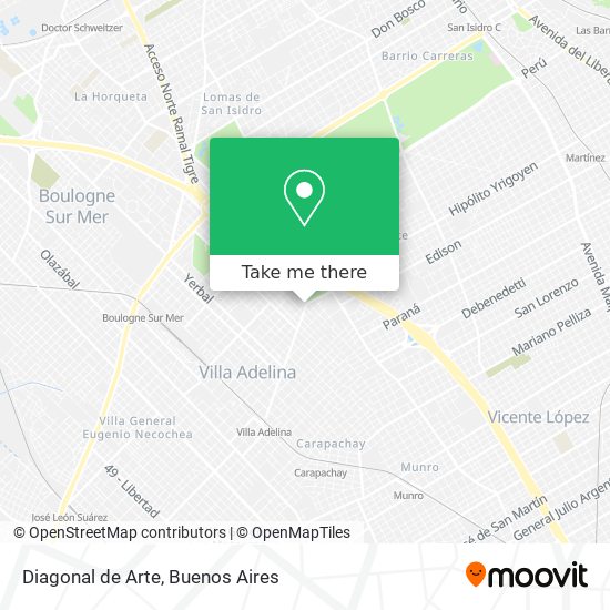 Mapa de Diagonal de Arte