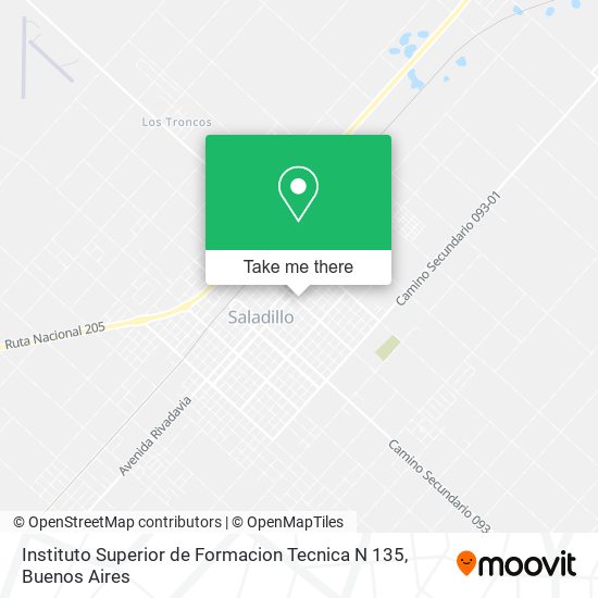 Instituto Superior de Formacion Tecnica N 135 map