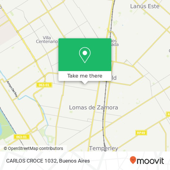 CARLOS CROCE 1032 map