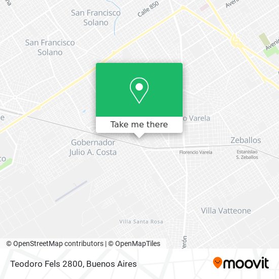Teodoro Fels 2800 map
