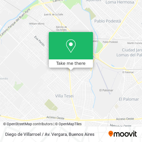 Mapa de Diego de Villarroel / Av. Vergara