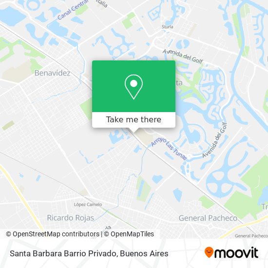 Mapa de Santa Barbara Barrio Privado