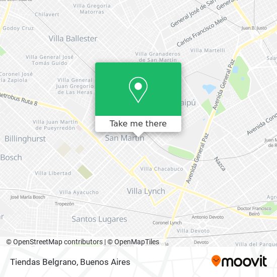 Tiendas Belgrano map