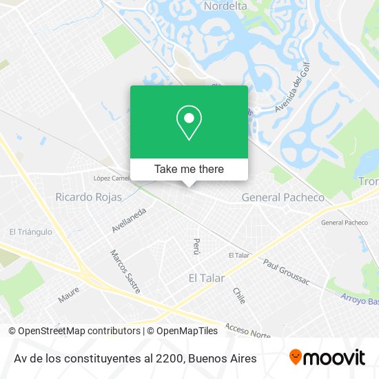 Av  de los constituyentes al 2200 map