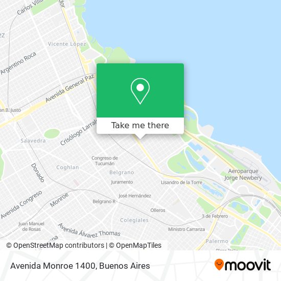 Mapa de Avenida Monroe 1400