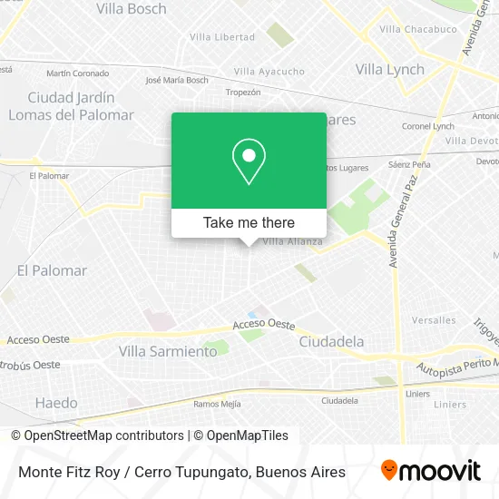 Mapa de Monte Fitz Roy / Cerro Tupungato