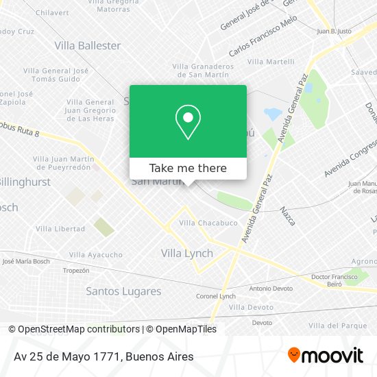 Mapa de Av  25 de Mayo 1771