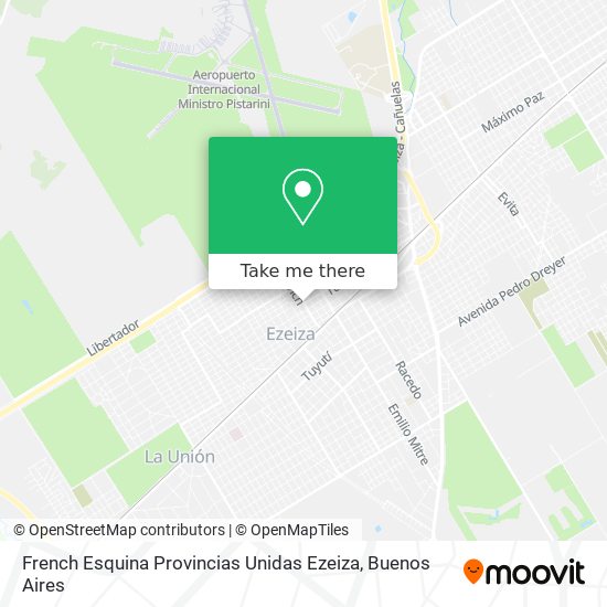 French Esquina Provincias Unidas   Ezeiza map