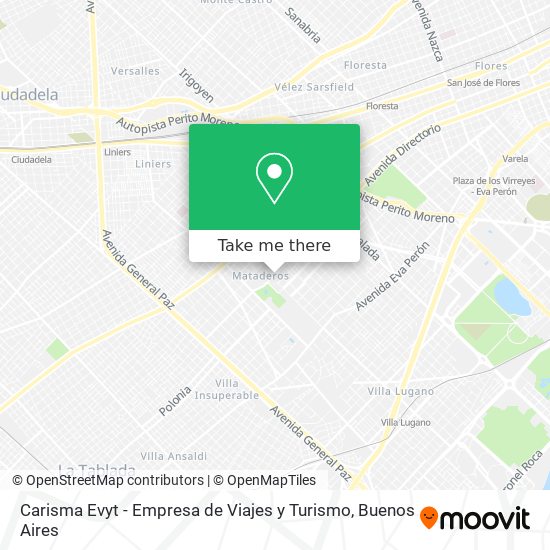 Carisma Evyt - Empresa de Viajes y Turismo map