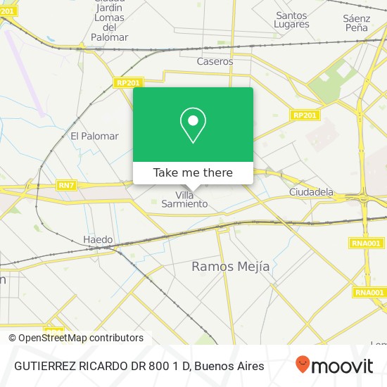 GUTIERREZ  RICARDO DR 800 1 D map