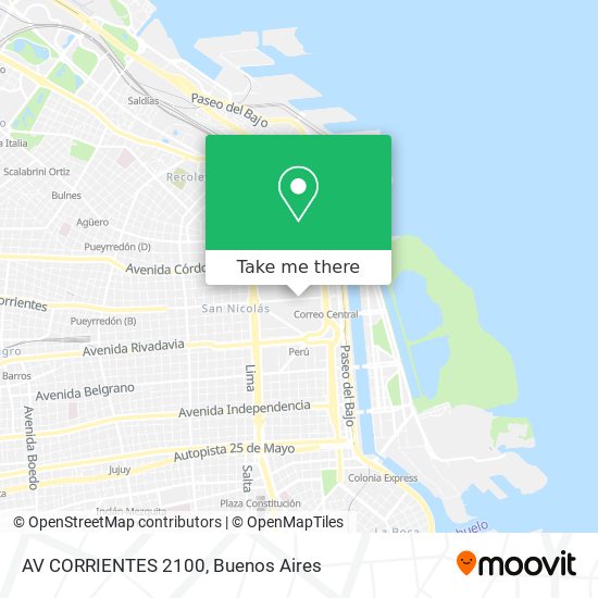 AV CORRIENTES 2100 map