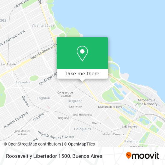 Mapa de Roosevelt y Libertador 1500