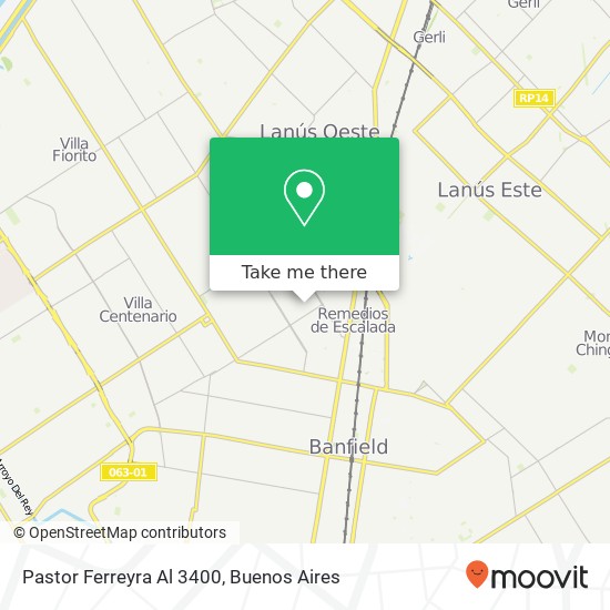 Pastor Ferreyra Al 3400 map