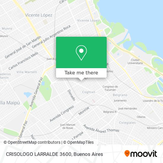 CRISOLOGO LARRALDE 3600 map