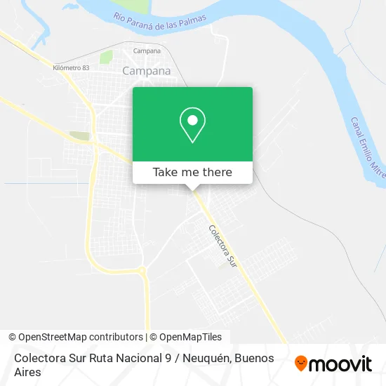 Colectora Sur Ruta Nacional 9 / Neuquén map
