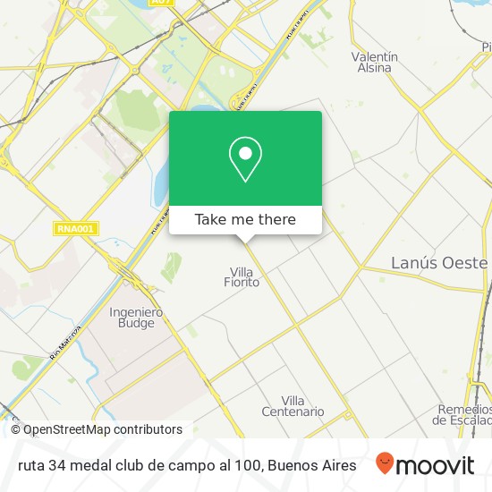 ruta 34 medal club de campo   al 100 map