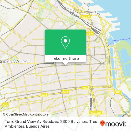 Mapa de Torre Grand View   Av  Rivadavia 2300   Balvanera   Tres Ambientes