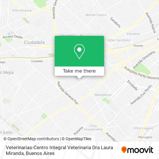 Mapa de Veterinarias-Centro Integral Veterinaria Dra Laura Miranda