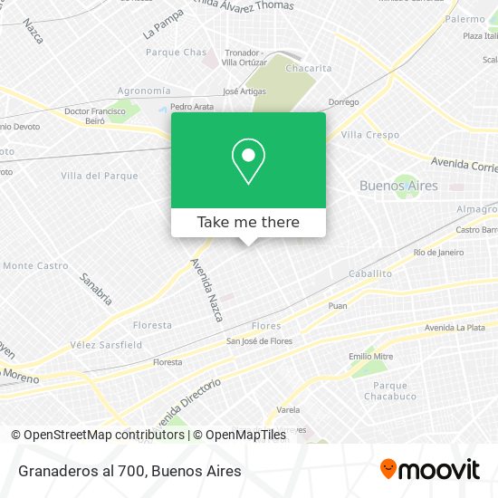 Granaderos al 700 map