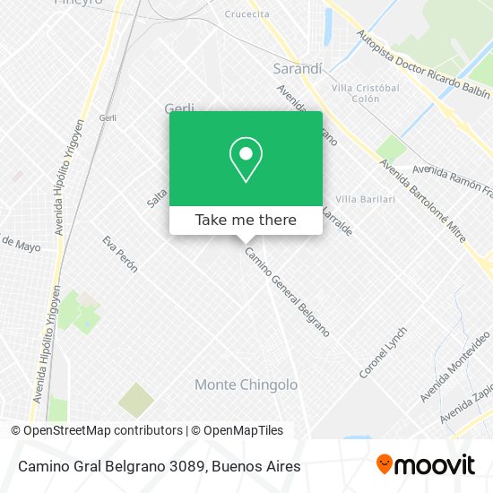 Camino Gral  Belgrano 3089 map