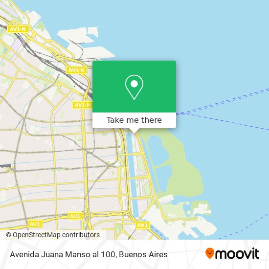 Avenida Juana Manso al 100 map